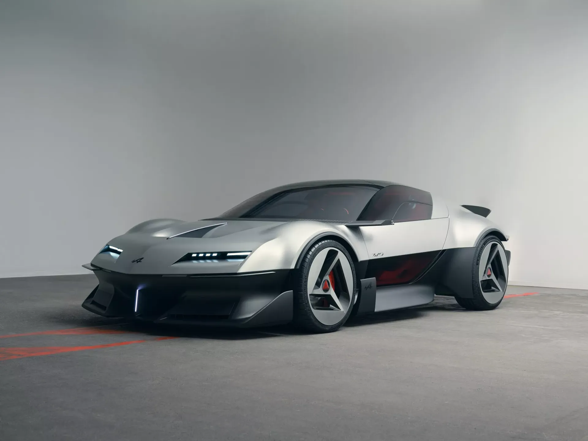 Alpine A310 Vision — przód, 3/4, studio
