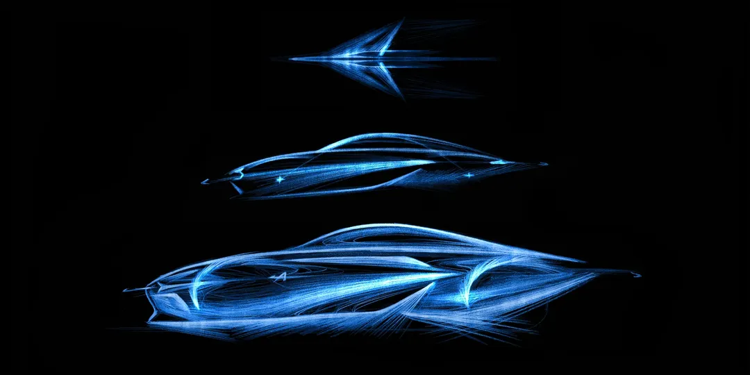 Alpine A110 — szkice projektowe, trzy wersje