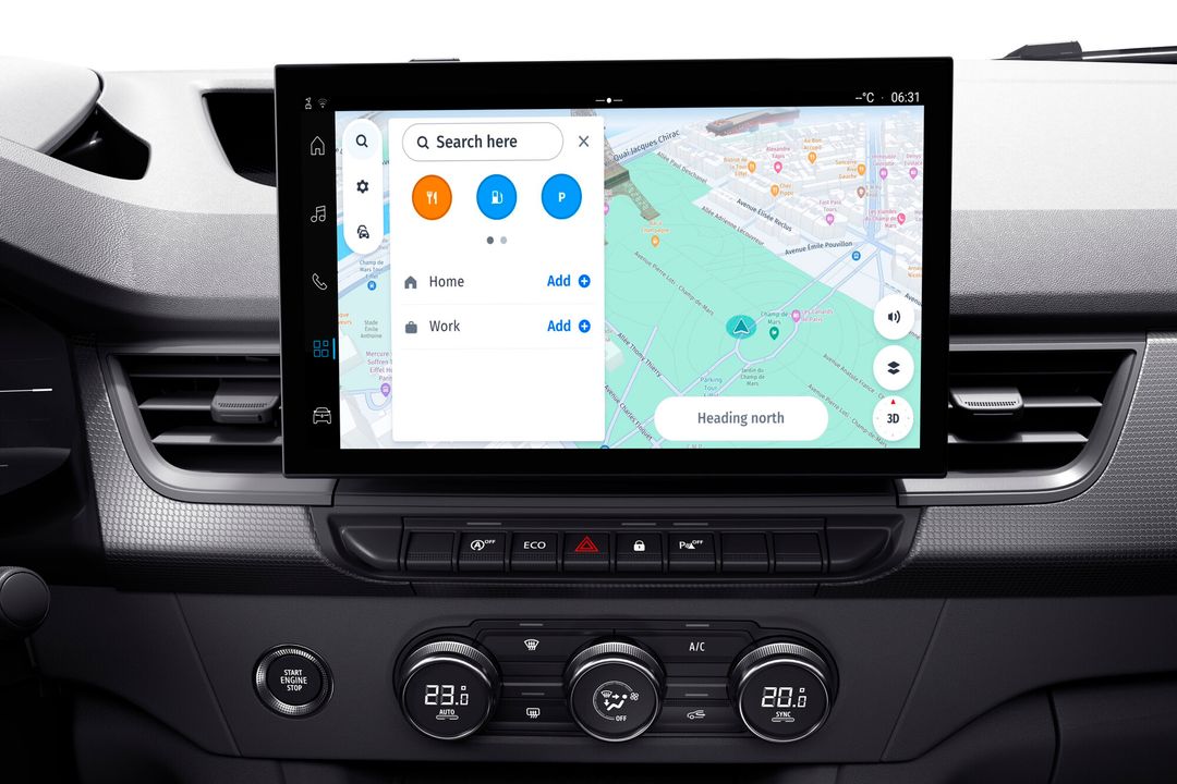Renault Kangoo E-Tech — detale, ekran multimedialny