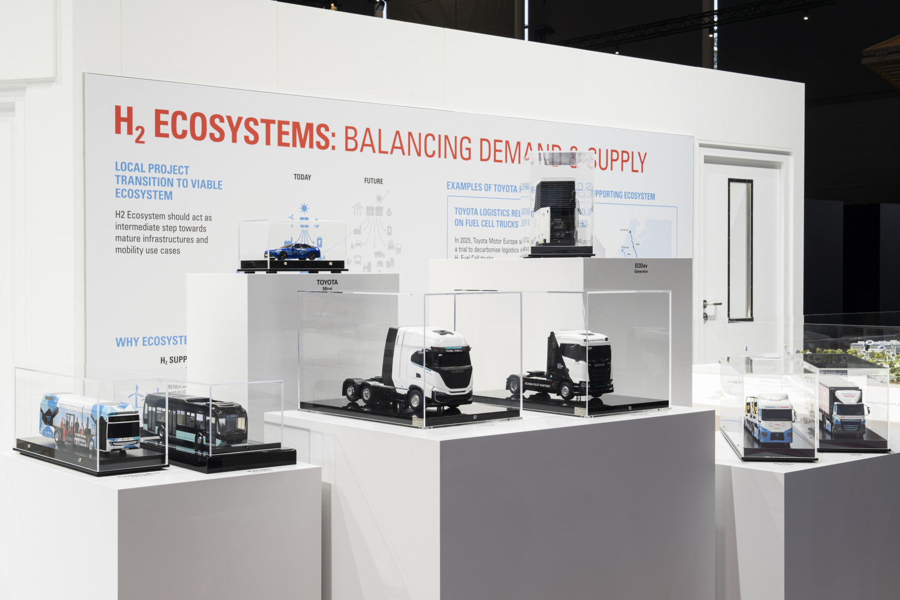 Modely ciężarówek z ekosystemem H2 – stoisko Toyota