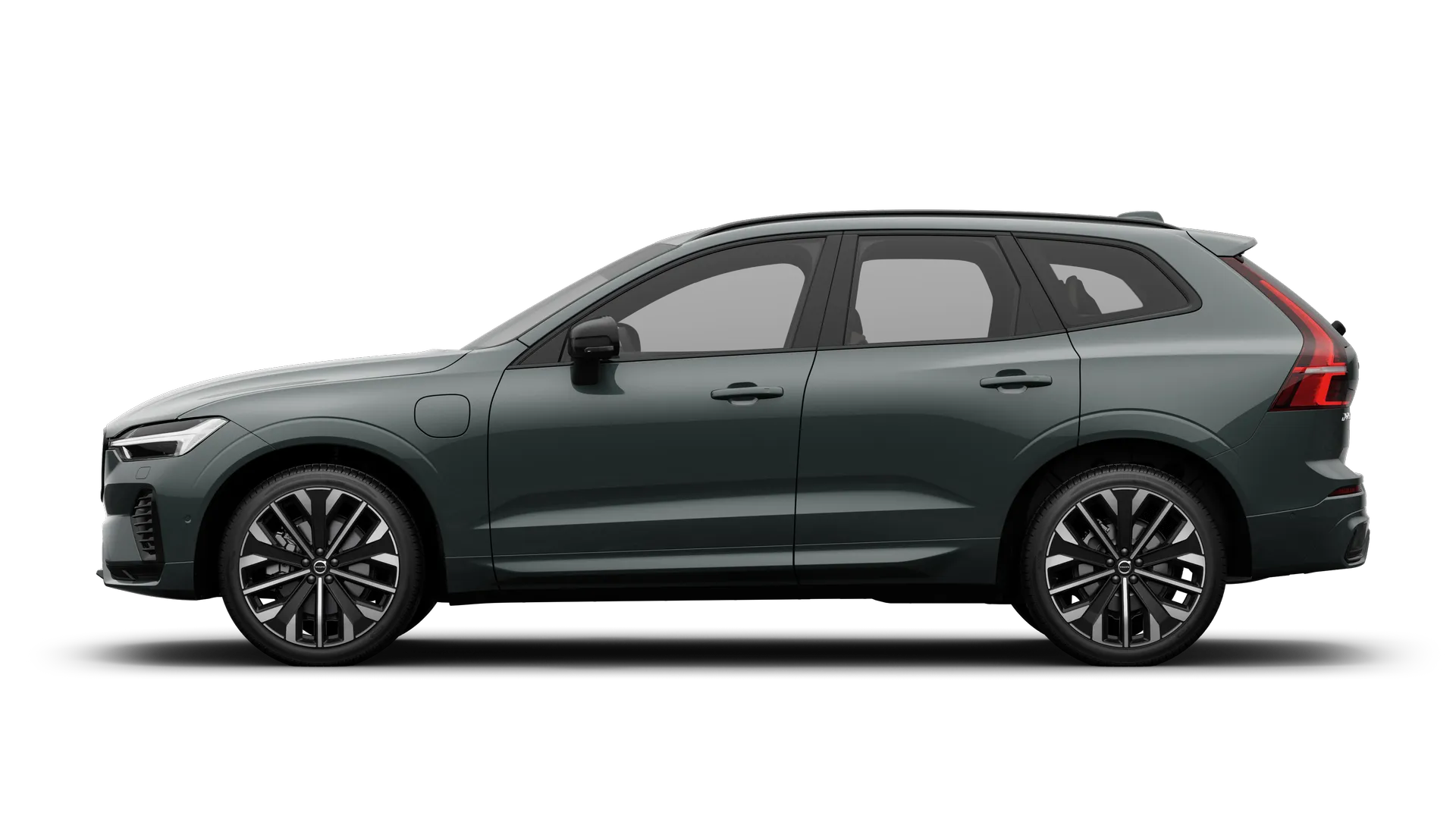 Volvo XC60 — bok, ciemny zielony